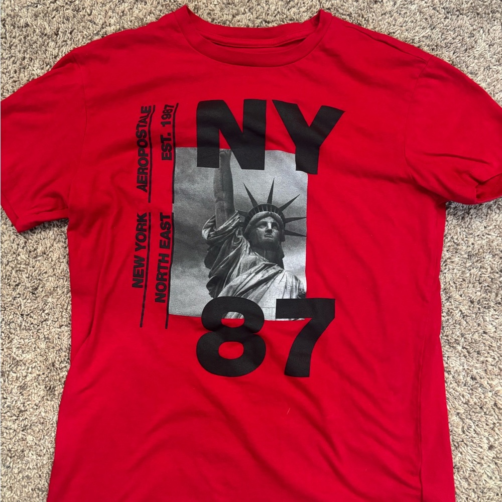 Aeropostale Red NY Graphic Tee
